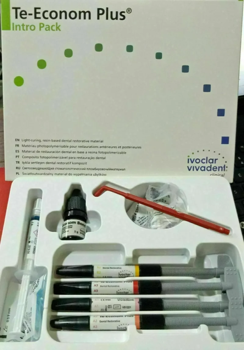 4 X IVOCLAR VIVADENT Te-Econom Plus Dental Kit Light Cure System