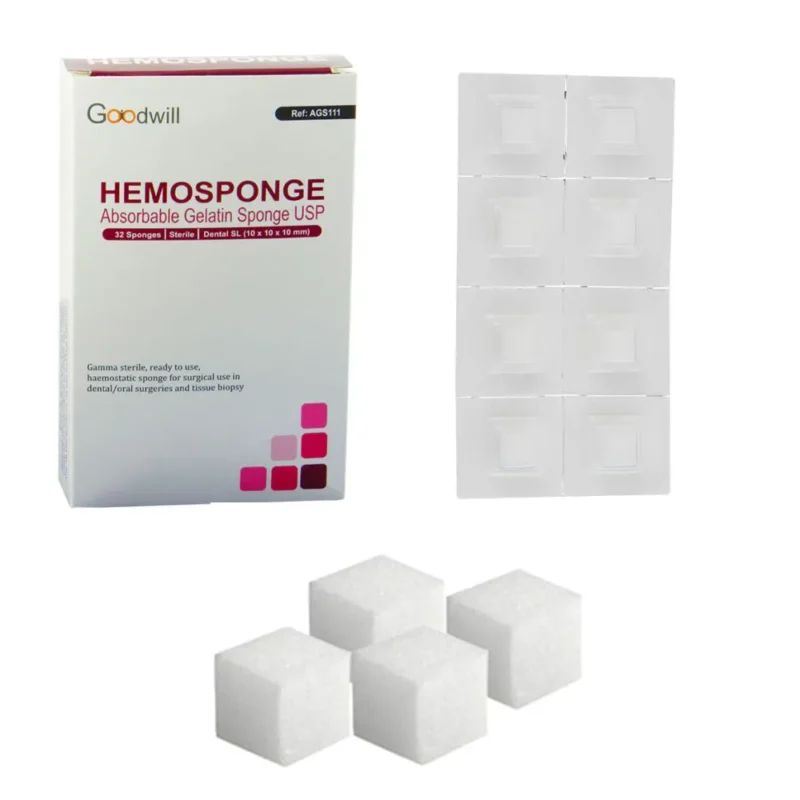 Goodwill Hemosponge 10x10x10 MM Absorbable Gelatin Sponge 32/pk - AGS111 - Image 3