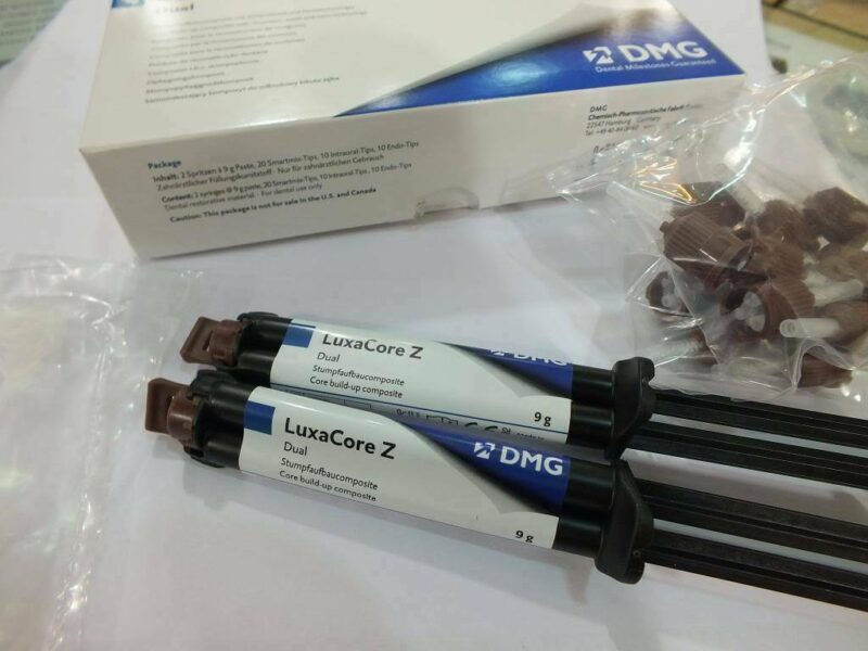 Dental Composite DMG Luxa core set of 2 Syringes 9 gms