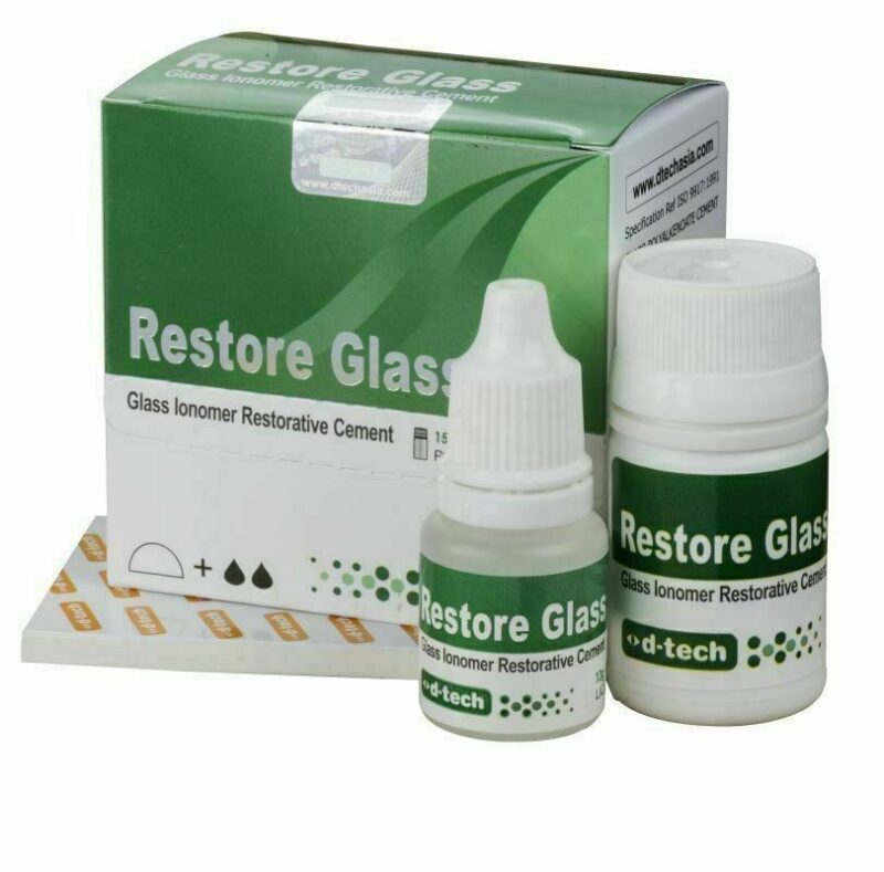 Permanent DENTAL Glass Ionomer Restorative Filling Cement Powder liquid Kit