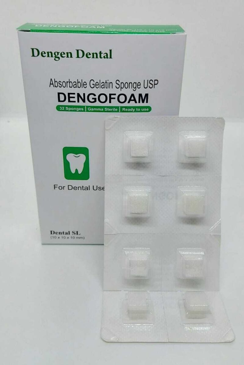 DENTAL HEMOSPONGE ABSORBABLE GELATIN SPONGE USP #STERILE #32 SPONGE #10x10x10mm - Image 2