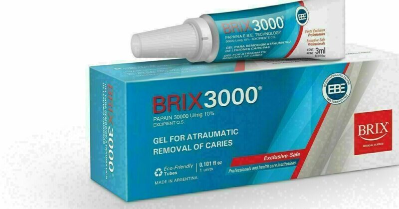 Dental Brix 3000 Dental Caries Remover Dentin Caries Enzyamtic Remover (Pack of 4)