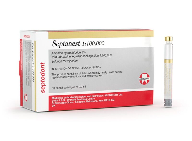 Septodont Setanest 1:100,000 Anesthetic Agent - Image 2