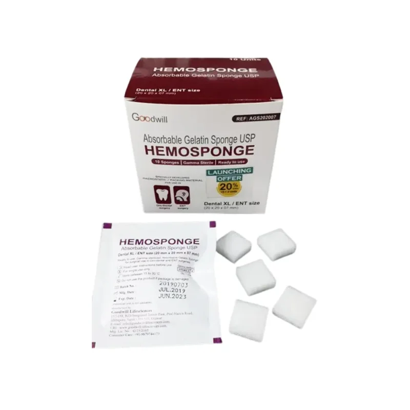 Goodwill Hemosponge 20x20x7mm Absorbable Gelatin Sponge - Image 3