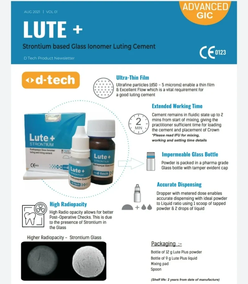 D-Tech Lute Plus Strontium Glass Ionomer Cement - Image 2